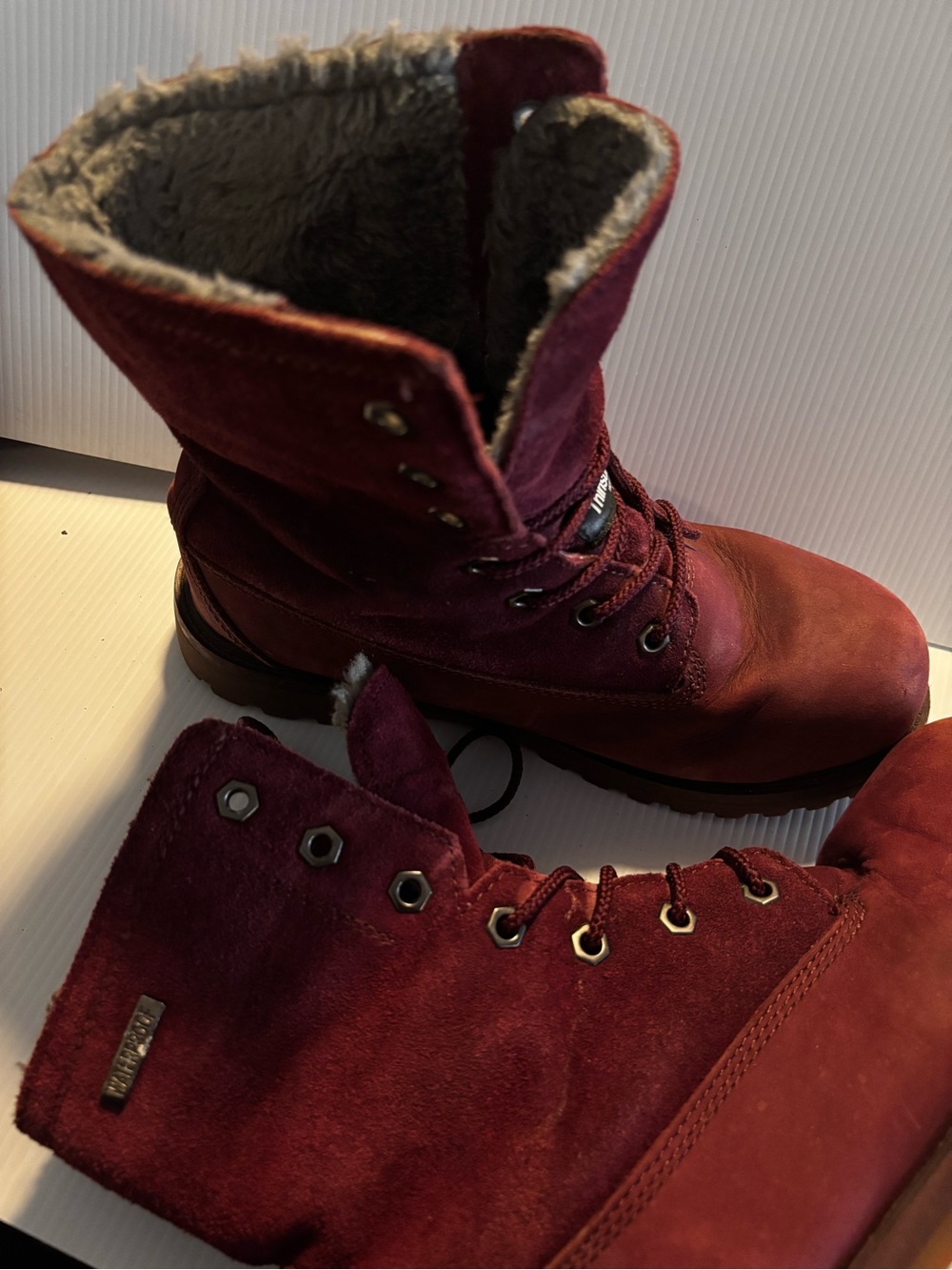 SoftMoc Sierra Waterproof Leather Winter Boots Burgundy 7 - Picture 3 of 8